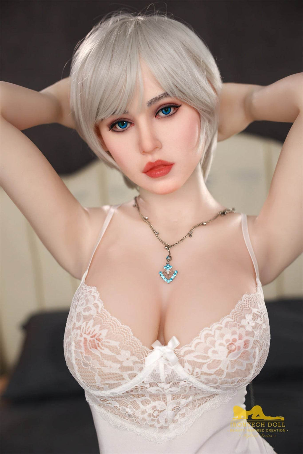 Angelia Silicone Head and TPE Body Hybrid Sex Doll - Irontech Doll - SEX LOVE DOLLS