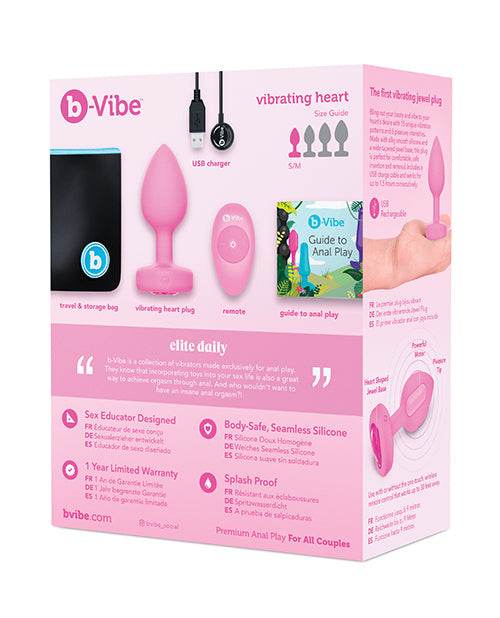 B-vibe Vibrating Heart Plug - SEX LOVE DOLLS