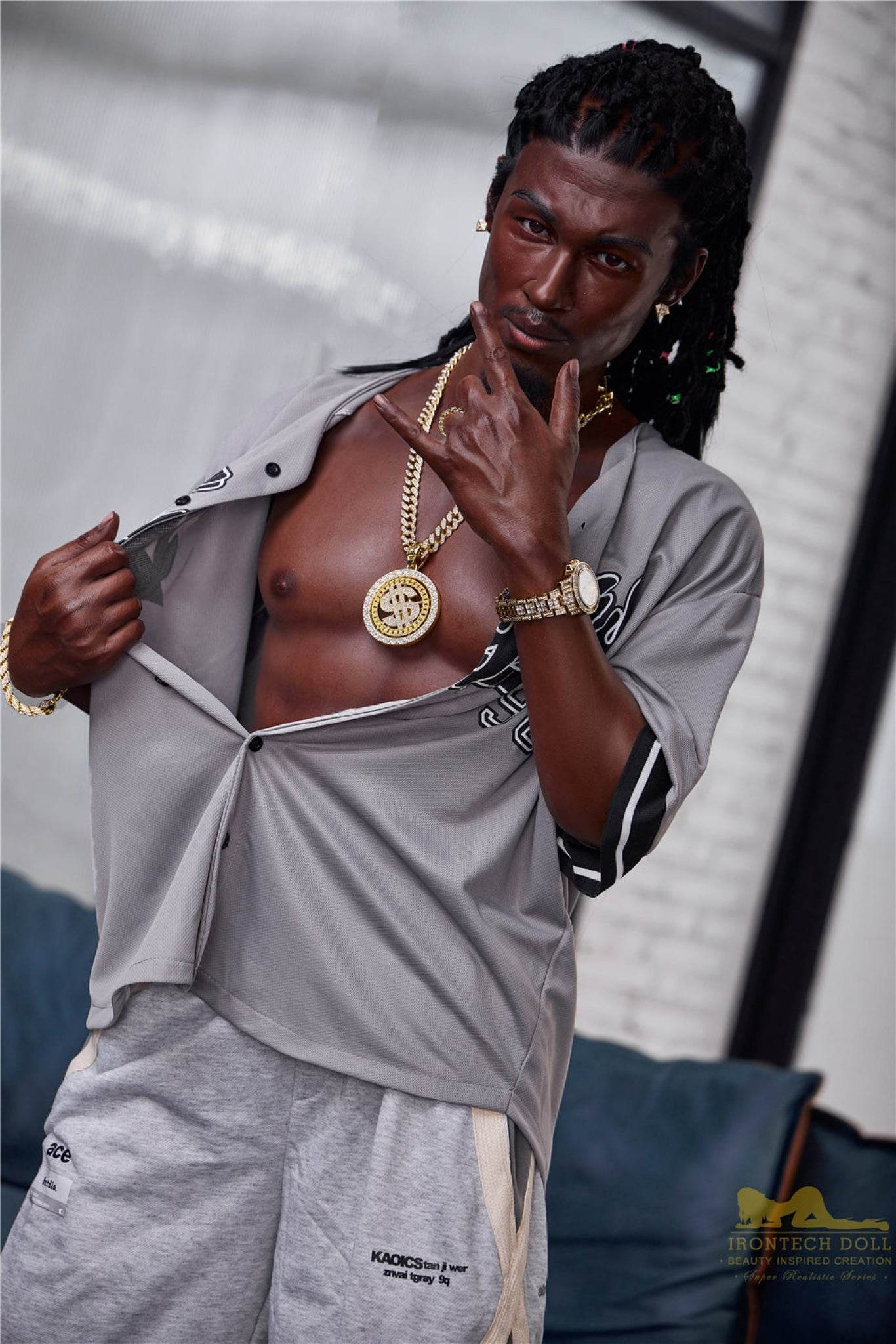 Bill Ebony Silicone Male Sex Doll - IronTech Doll® - SEX LOVE DOLLS