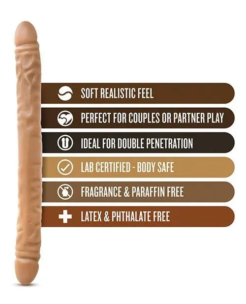 Blush Dr. Skin 18" Double Dildo - Mocha