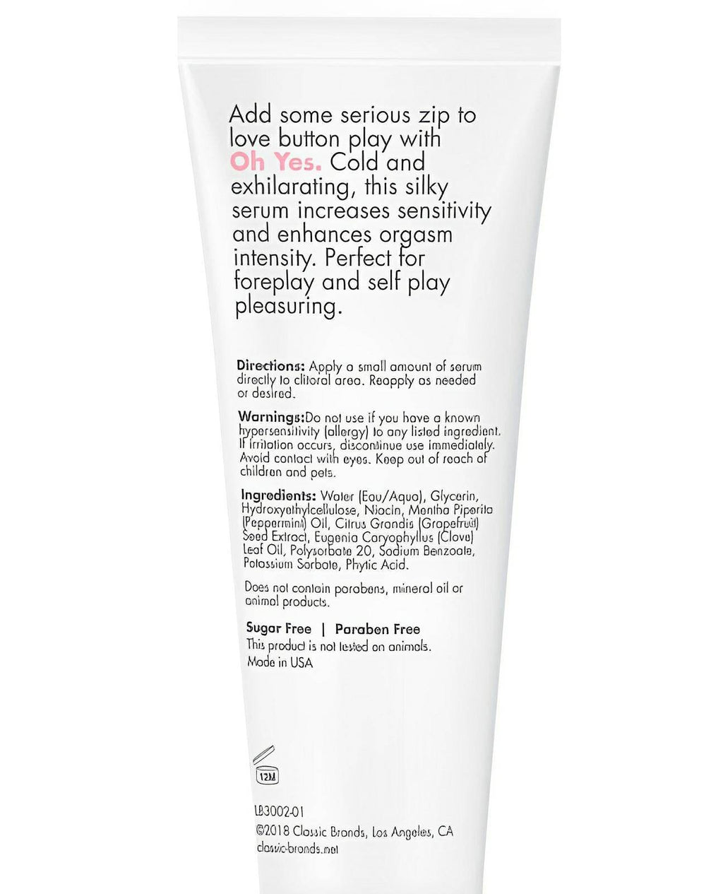 Cgc Oh Yes Clitoral Cooling Stimulant - 1 Oz - SEX LOVE DOLLS
