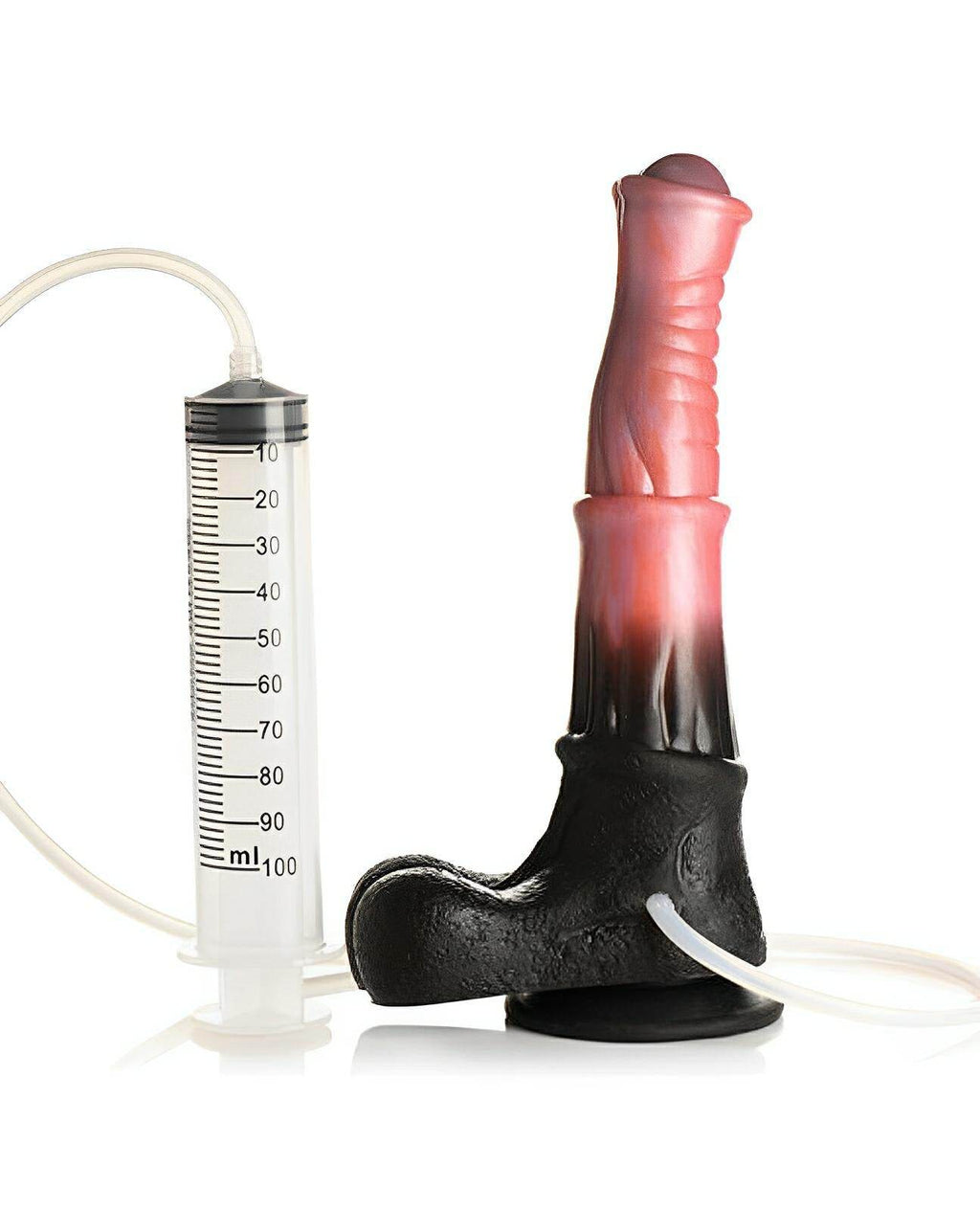 Creature Cocks Centaur Explosion Squirting Silicone Dildo - Black/Peach - SEX LOVE DOLLS