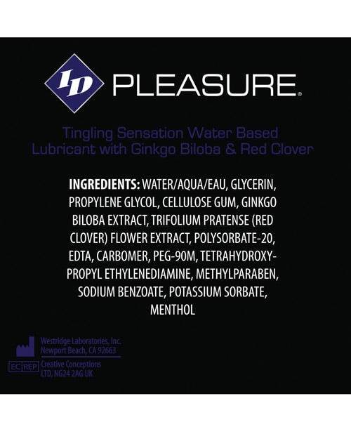 Id Pleasure Waterbased Tingling Lubricant - 12ml Tube - SEX LOVE DOLLS