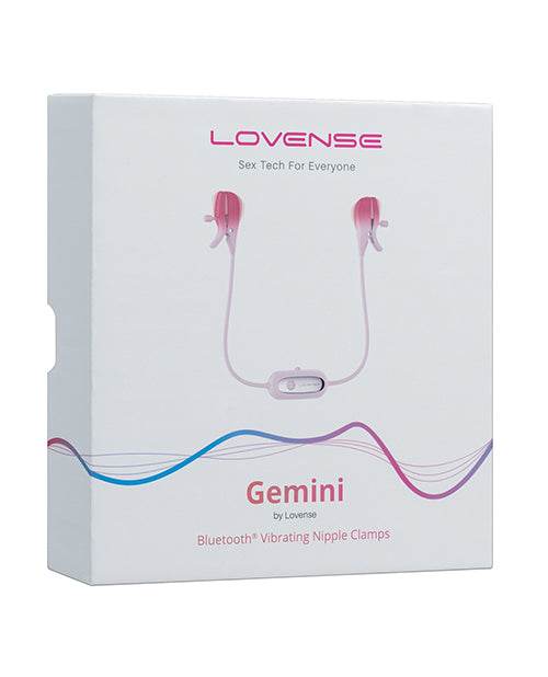 Lovense Gemini Vibrating Nipple Clamps - Pink - SEX LOVE DOLLS