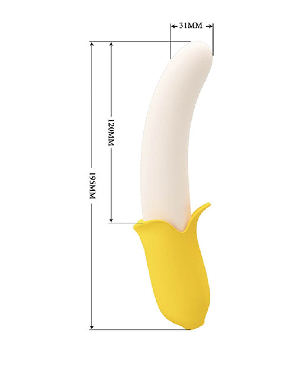 Pretty Love Banana Geek Thrusting Vibrator - Yellow - SEX LOVE DOLLS