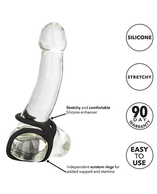 Silicone Ball Spreader - Black - SEX LOVE DOLLS
