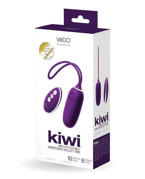 Vedo Kiwi Rechargeable Insertable Bullet - Deep Purple - SEX LOVE DOLLS