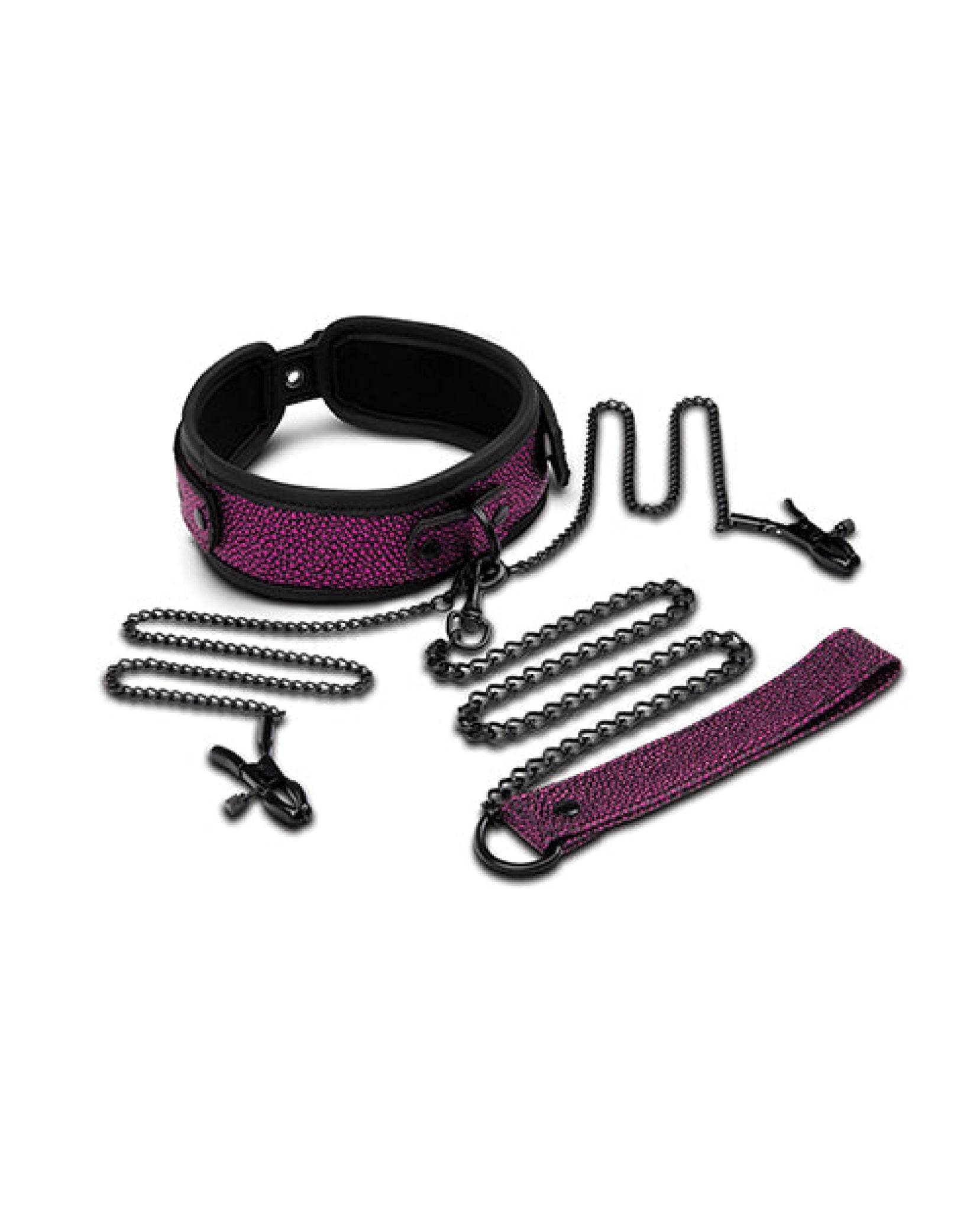 WhipSmart Dragon's Lair Collar, Leash & Nipple Clips Set - SEX LOVE DOLLS