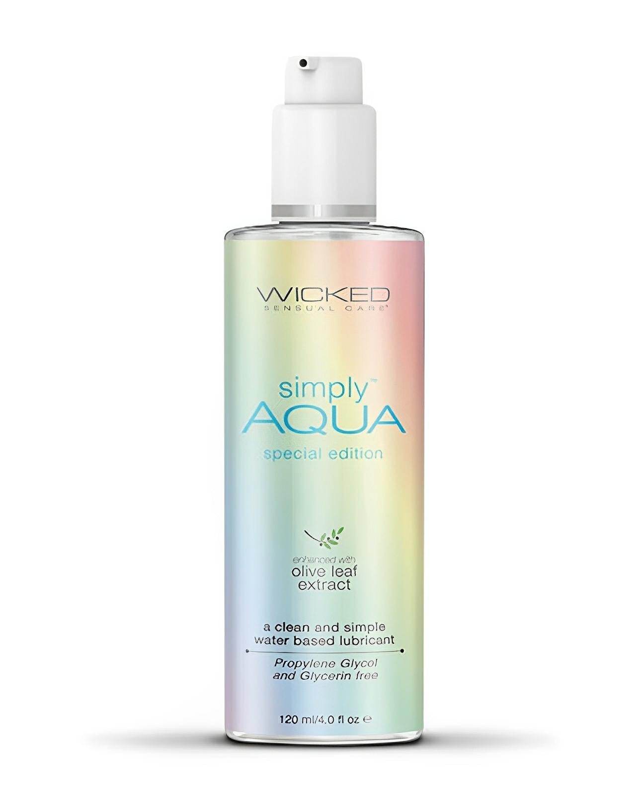 Wicked Sensual Care Aqua Special Edition Water Based Lubricant - 4 Oz - SEX LOVE DOLLS