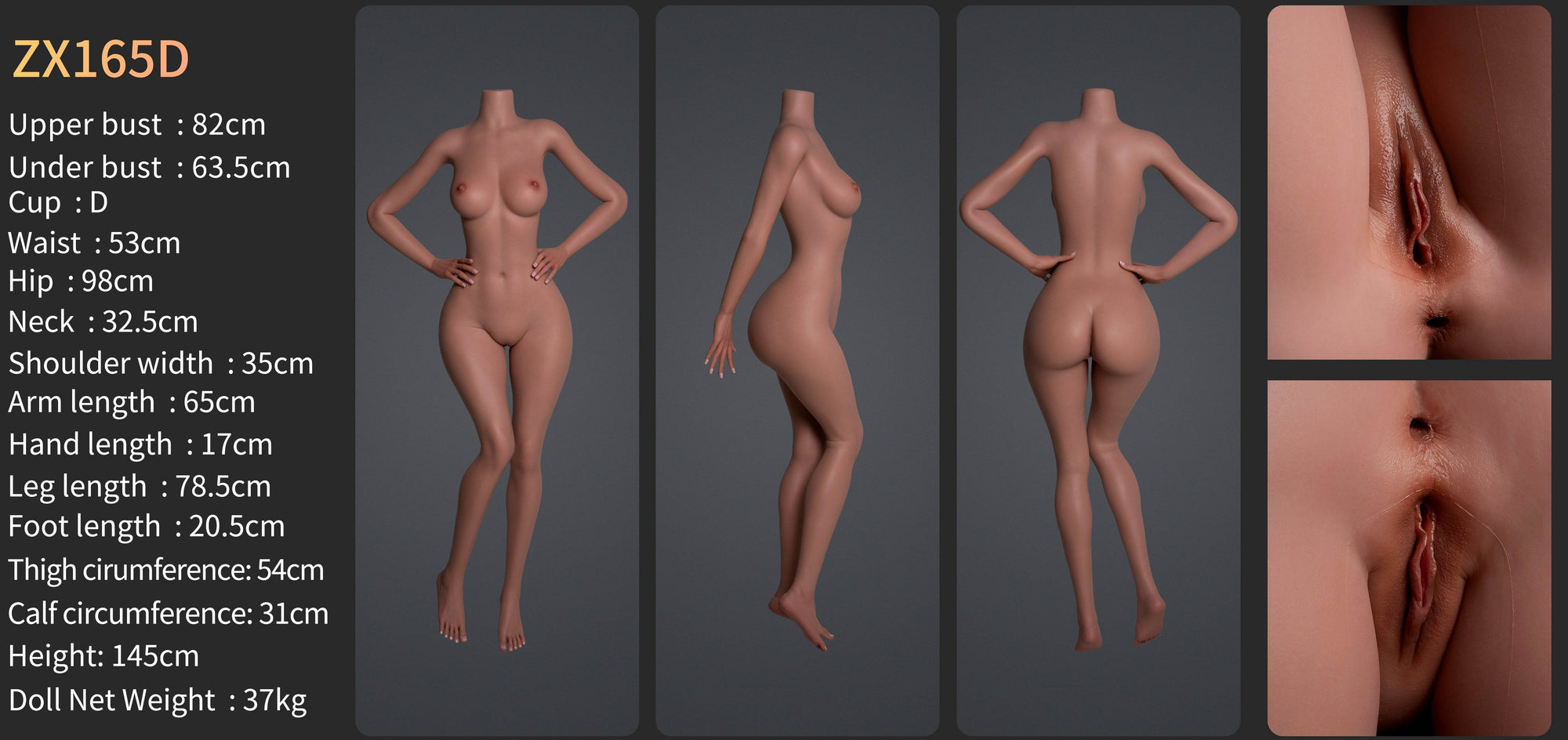 165cm/5ft4 D-cup Realistic Tan Skinny Milf Sex Doll SLE 1.0-ZXE209_2[EU STOCK] - SEX LOVE DOLLS